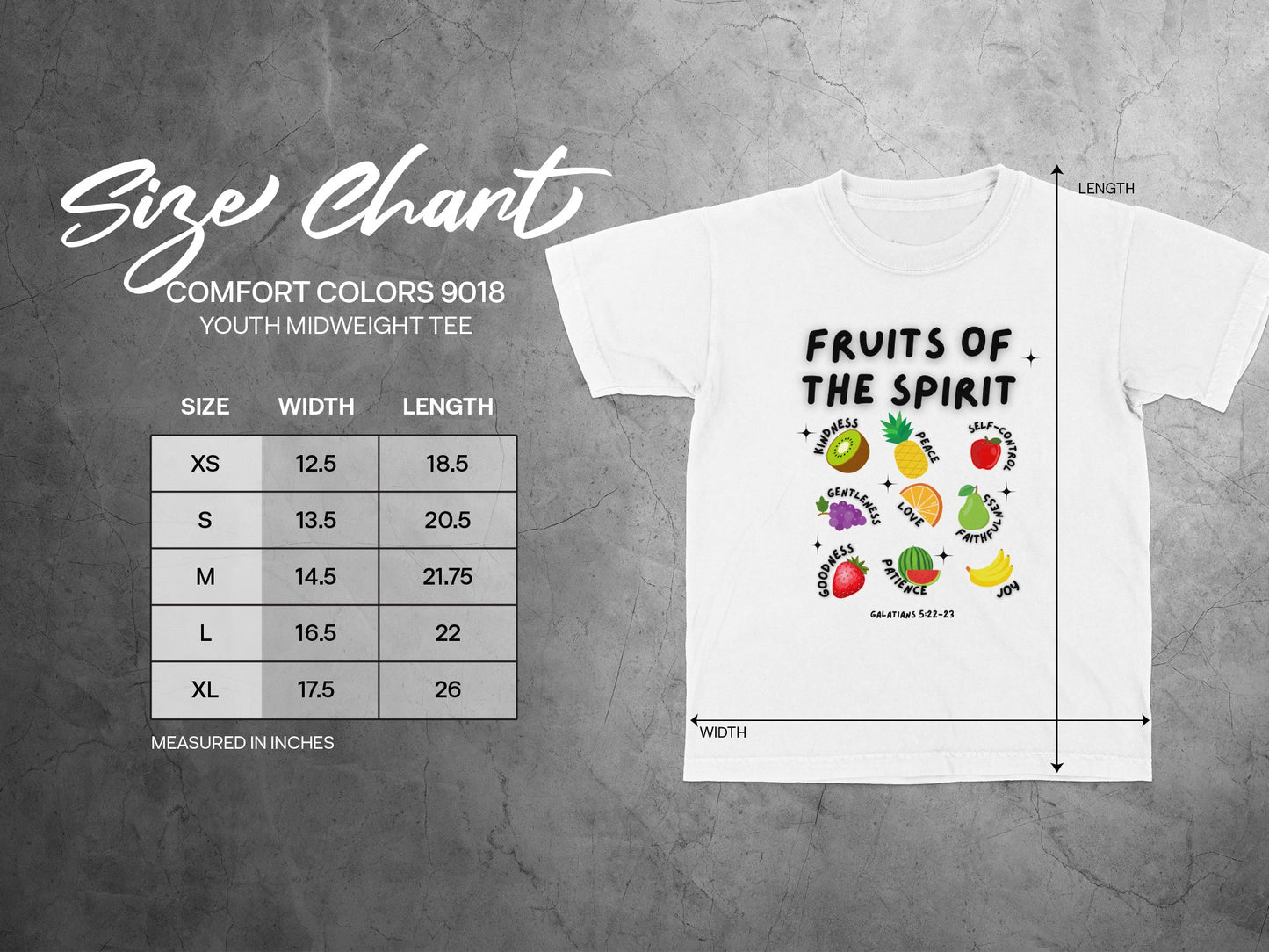 Fruits of the Spirit Youth Midweight Tee product