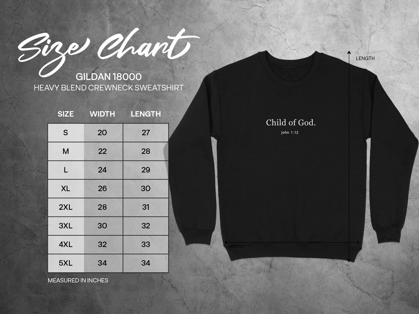 Child of God John 1:12 Heavy Blend Crewneck Sweatshirt product