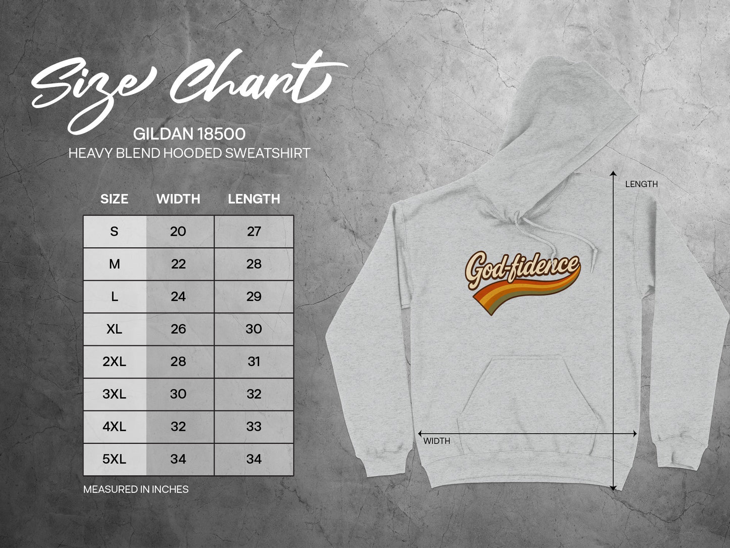 Godfidence Heavy Blend Hooded Sweatshirt product type