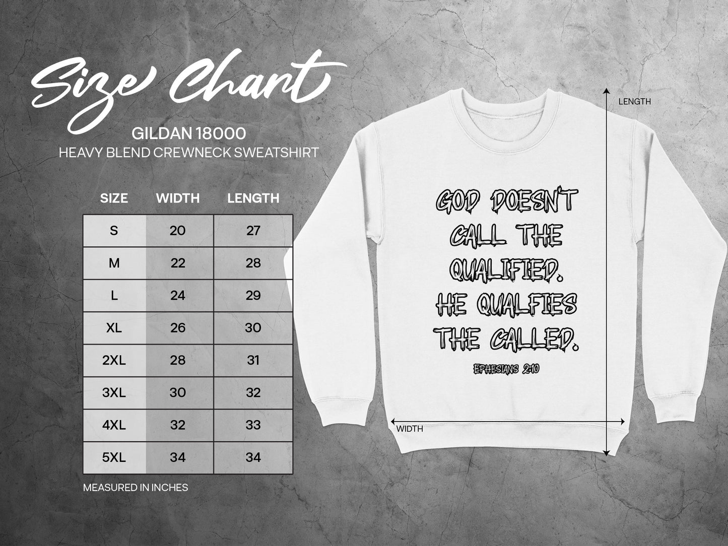 God Doesn't Call The Qualified Crewneck Sweatshirt