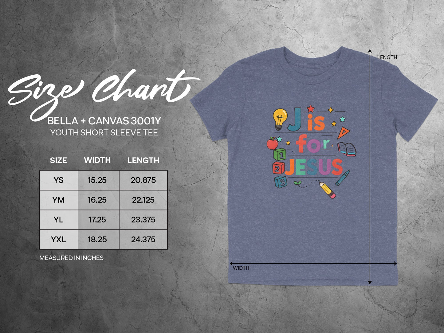 J is for Jesus Youth Short Sleeve Tee