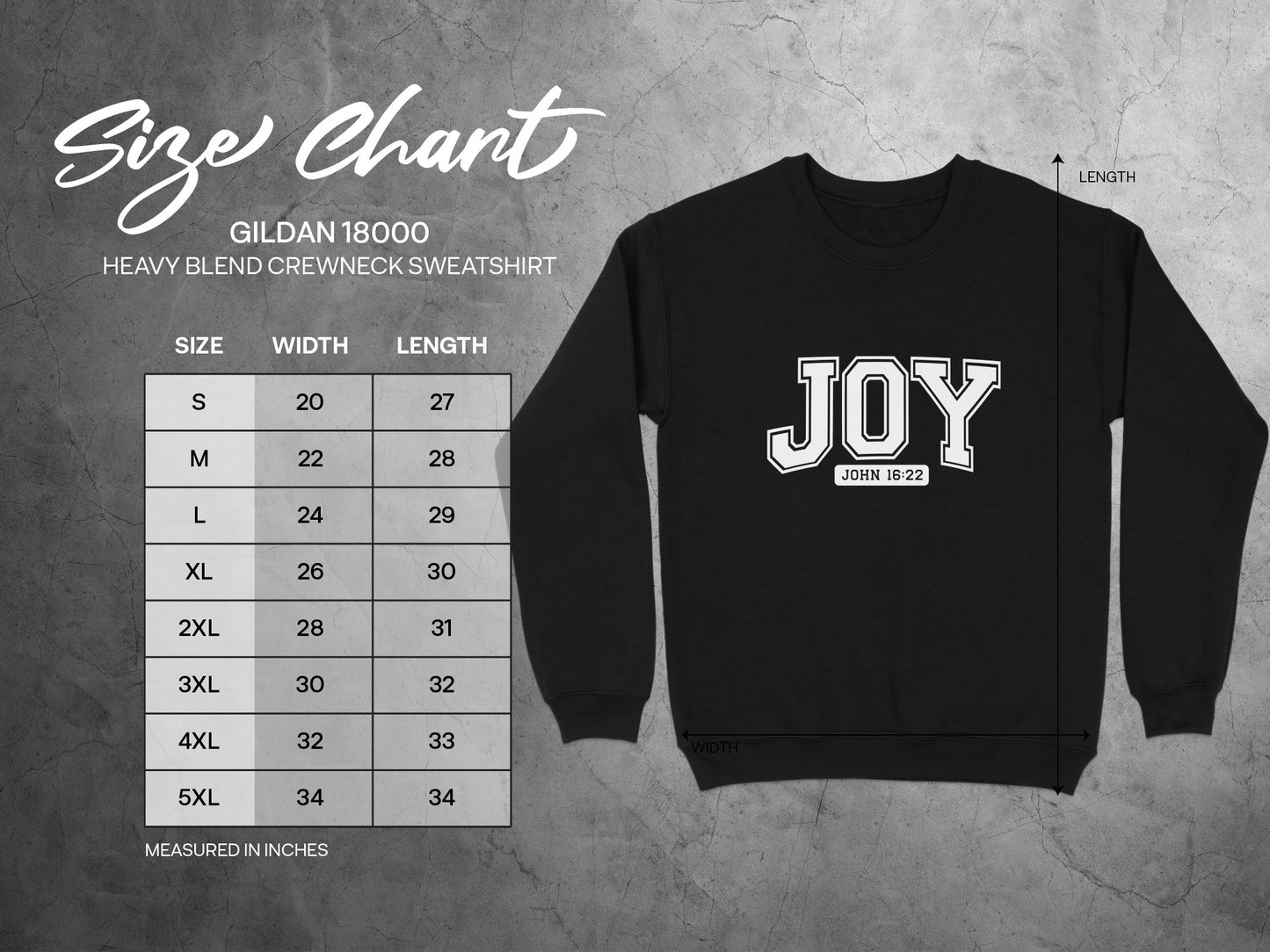 Joy John 16:22 Sweatshirt Inspirational Christian Wear
