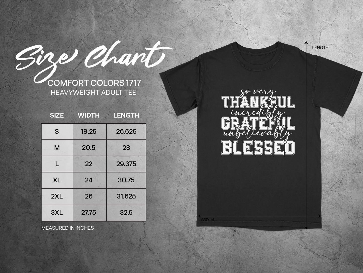 So Very Thankful Grateful Incredibly Blessed Tee