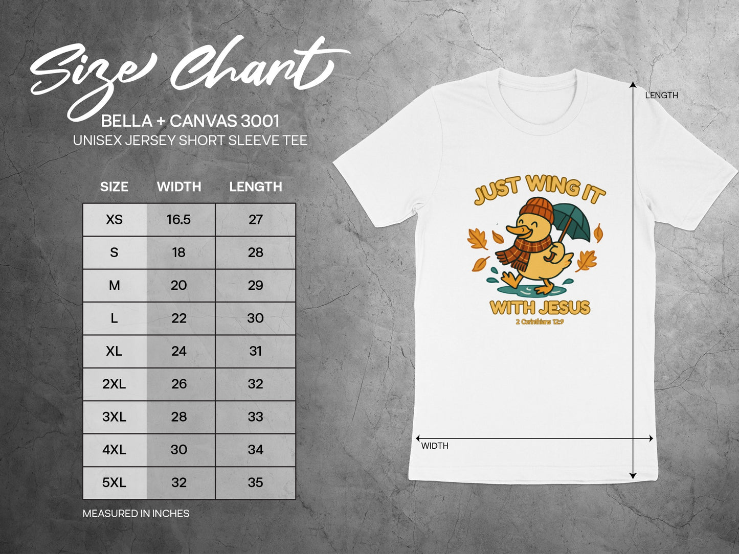 Just Wing It With Jesus Short Sleeve Tee