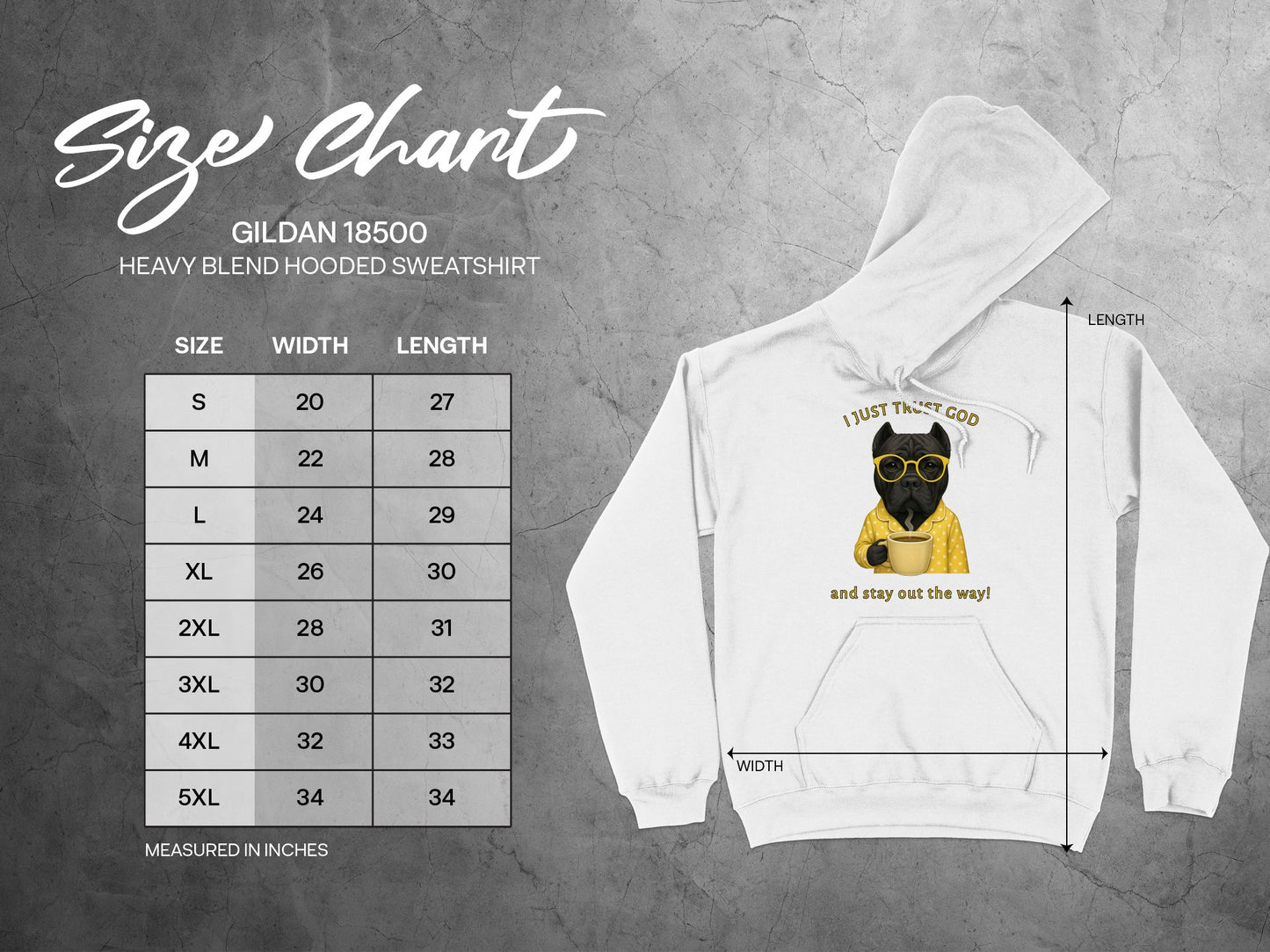 Just Trust God and Stay Out the Way Hooded Sweatshirt