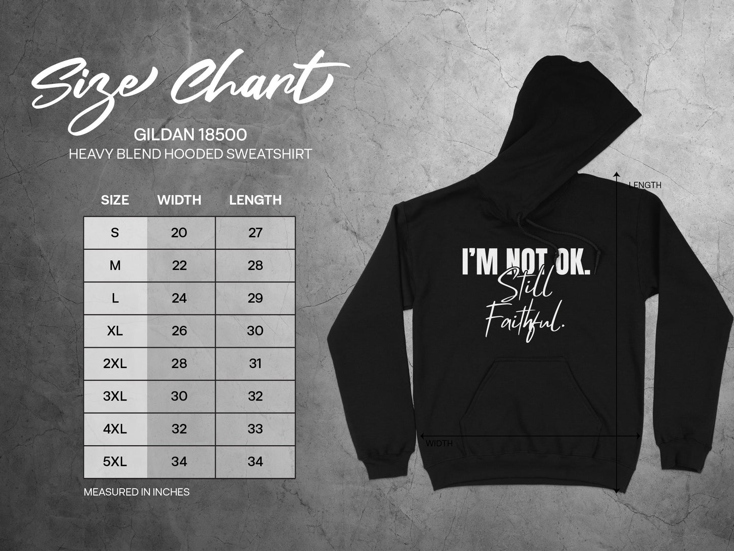 I'm Not OK Still Faithful Hooded Sweatshirt product type