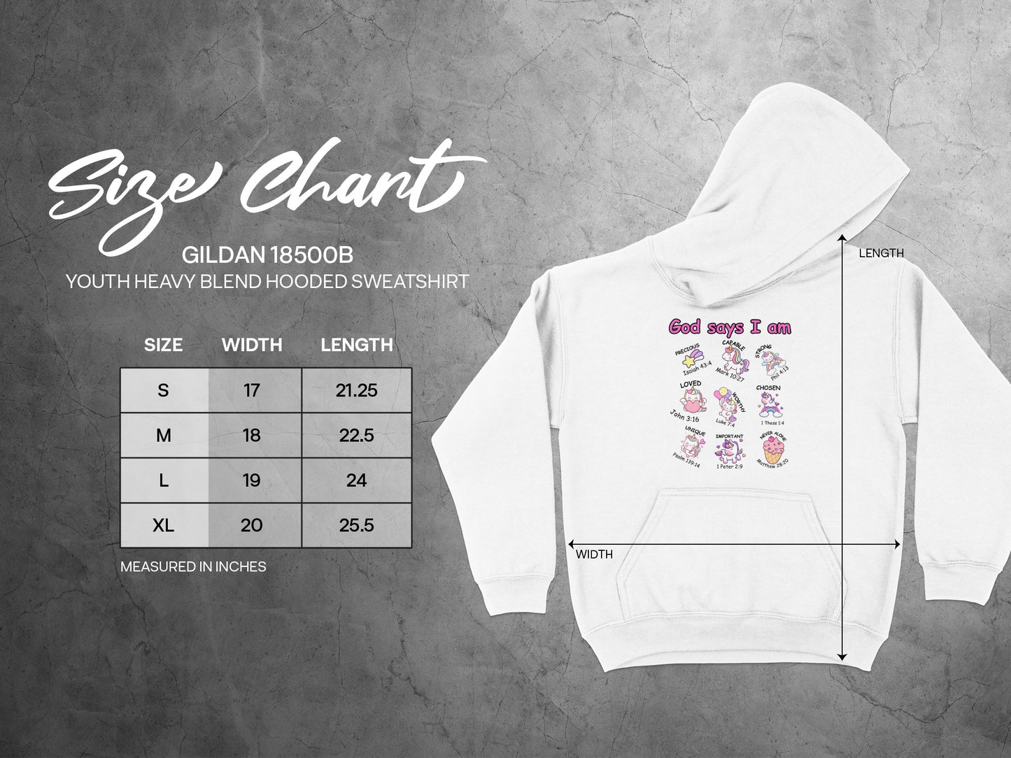 God Says I Am Youth Heavy Blend Hooded Sweatshirt