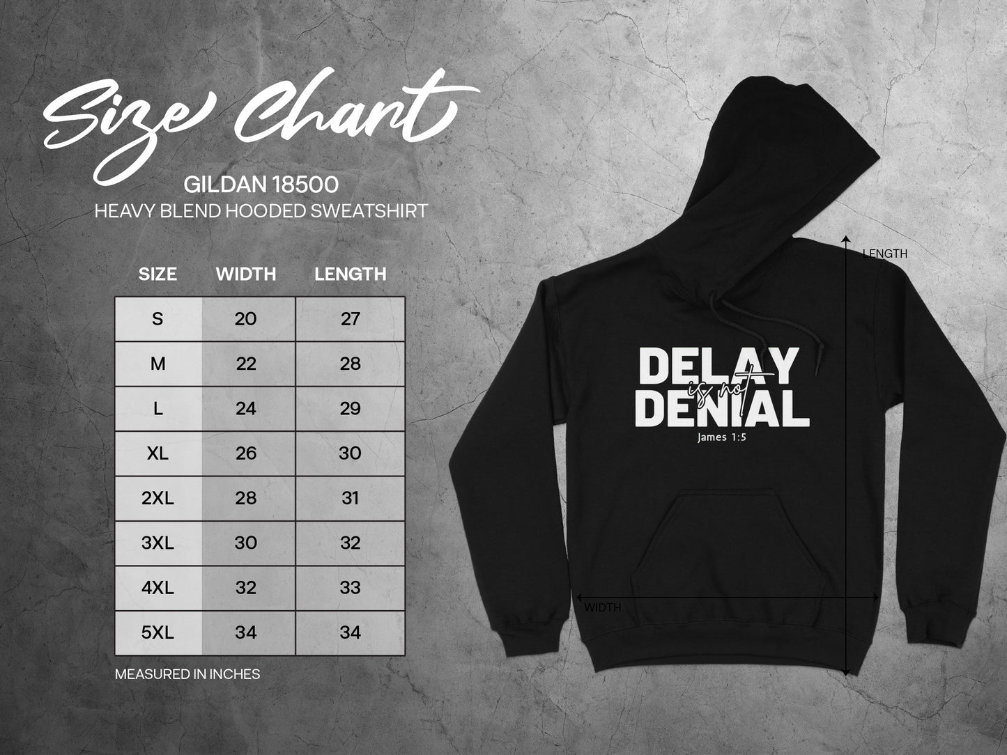 Delay Denial James 1:5 Black Hooded Sweatshirt product