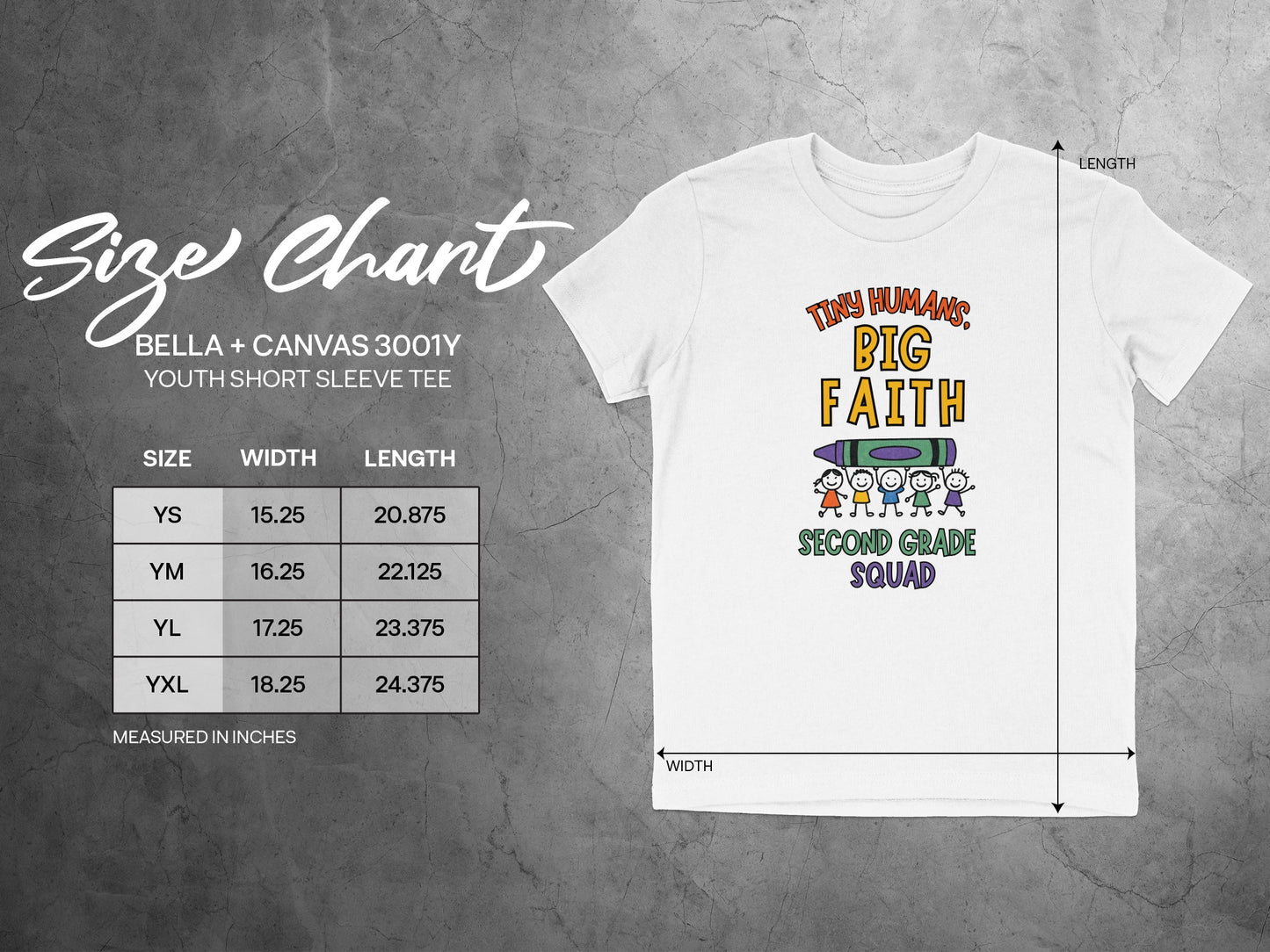 Tiny Humans Big Faith Second Grade Squad Shirt