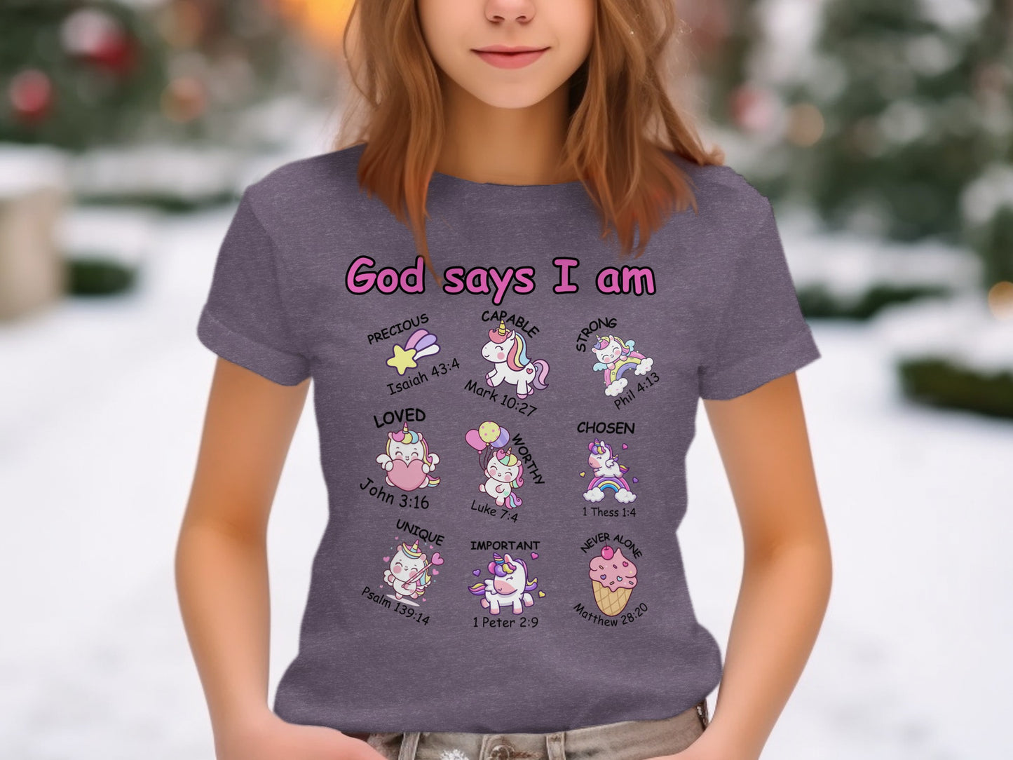 God Says I Am Unicorns Themed Inspirational Shirt