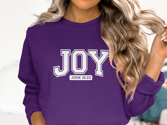 Joy John 16 22 Graphic Sweatshirt Christian Apparel