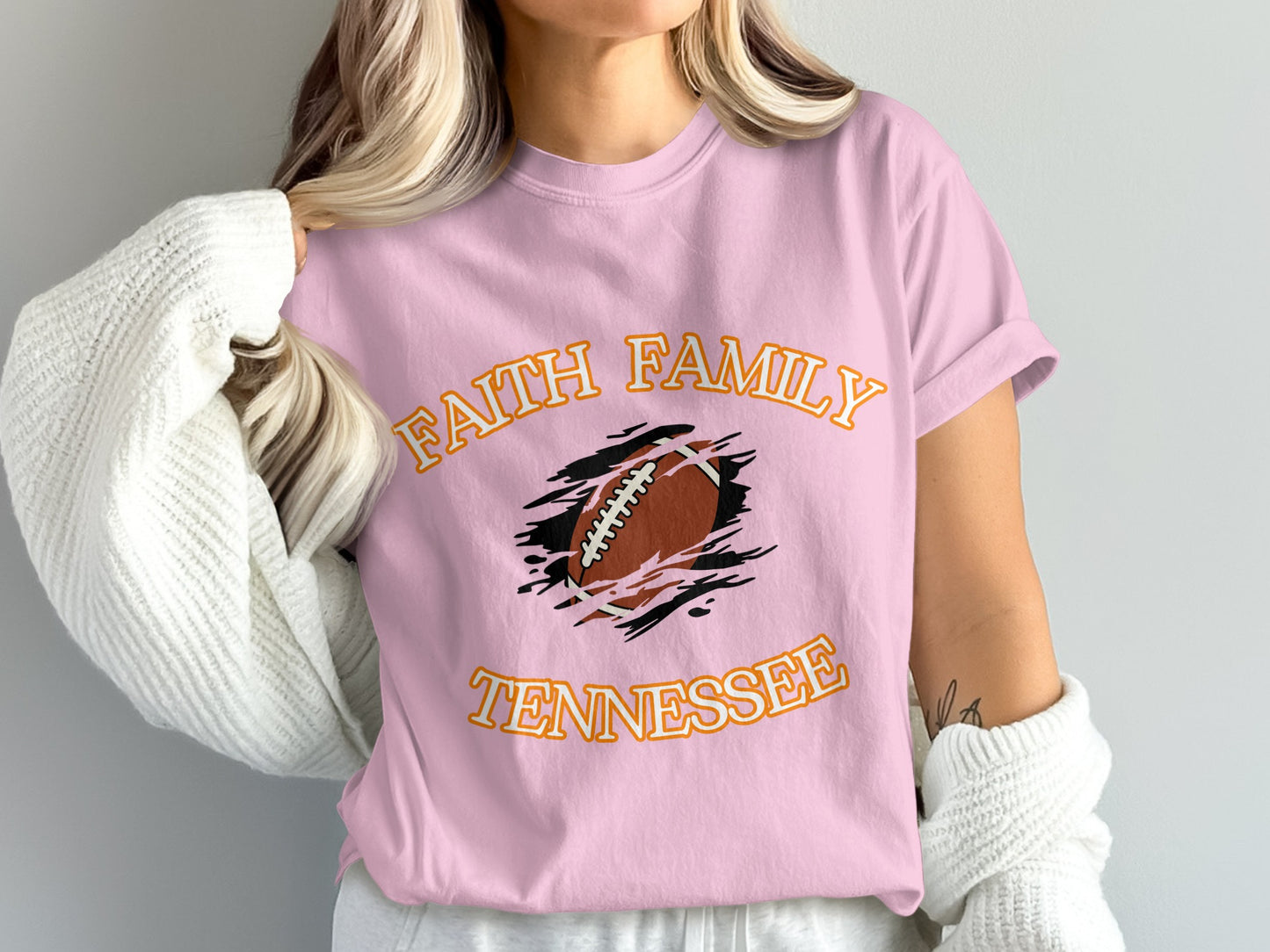 Faith Family Tennessee Football Graphic Tee