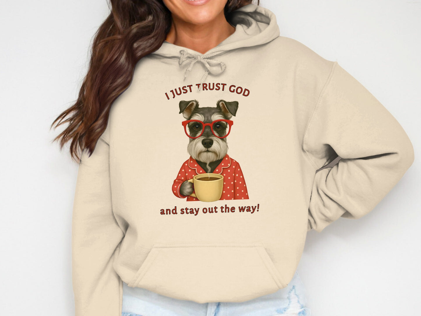 I Just Trust God Stay Out The Way Dog Hoodie