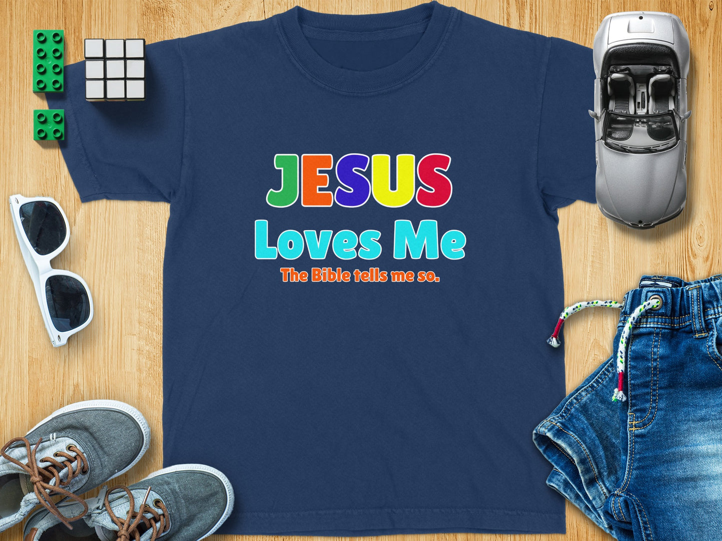 Colorful Jesus Loves Me The Bible Tells Me So T-shirt