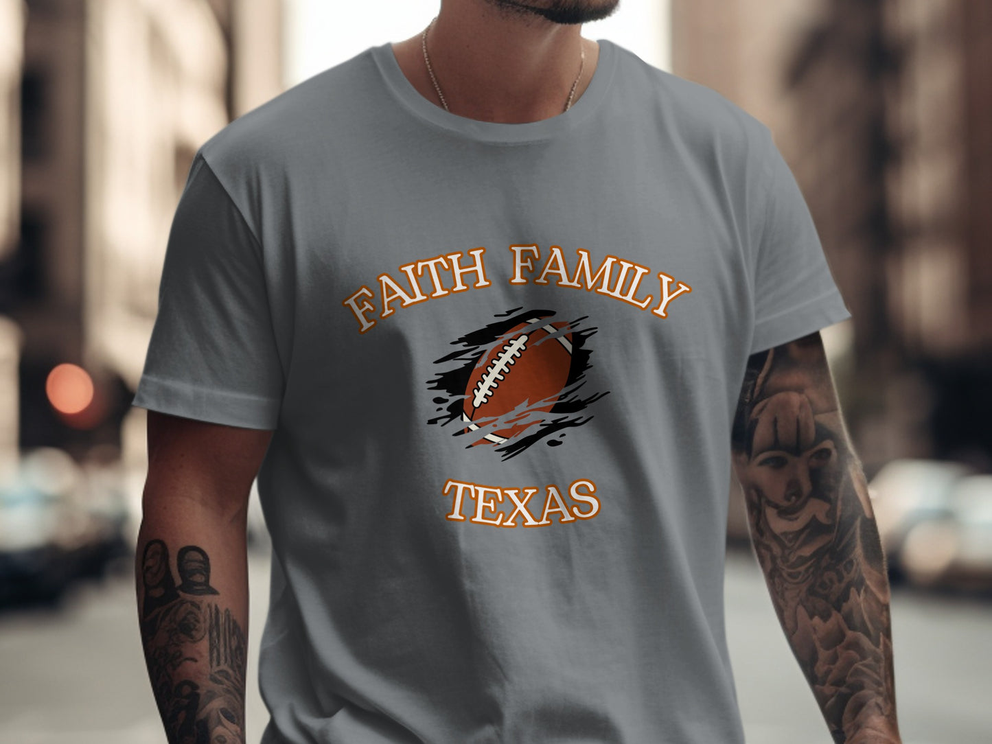 Faith Family Texas Football Themed Shirt