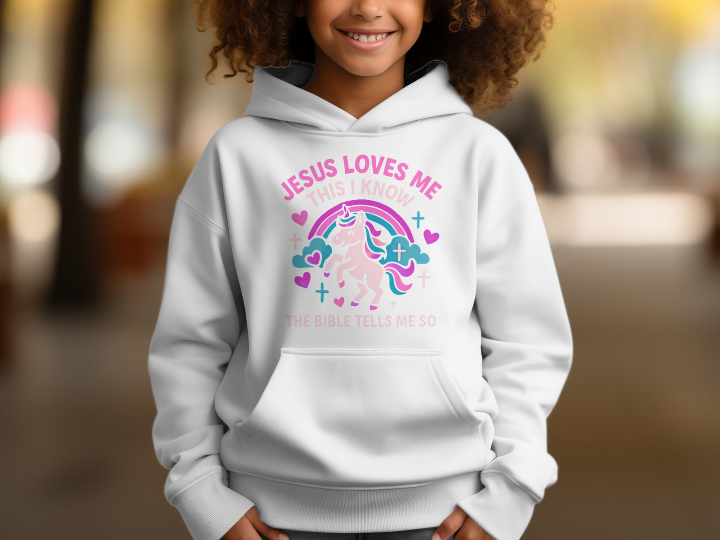 Jesus Loves Me This I Know Unicorn Hoodie