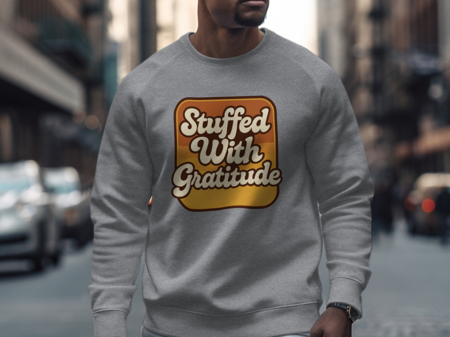 Stuffed With Gratitude Graphic Sweatshirt product