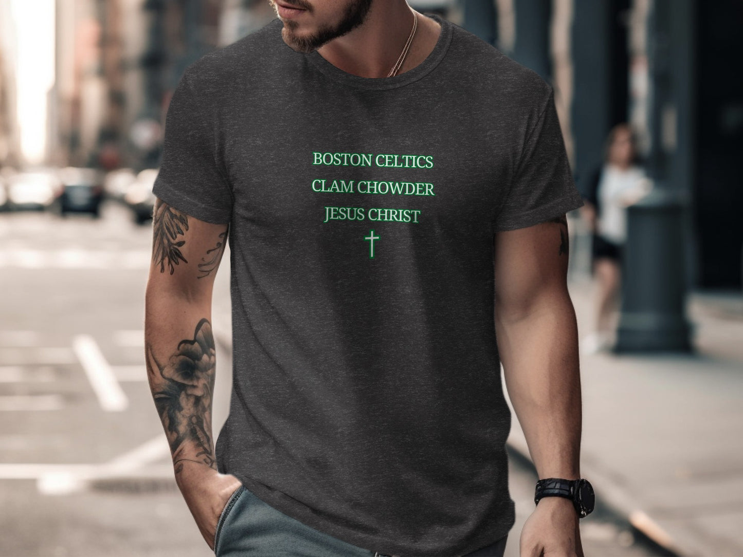 Boston Celtics Clam Chowder Jesus Christ shirt
