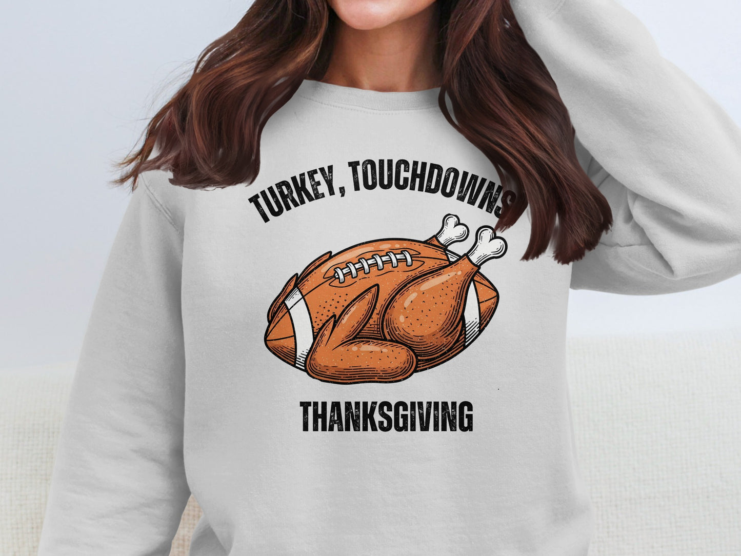 Turkey Touchdowns Thanksgiving Sweater