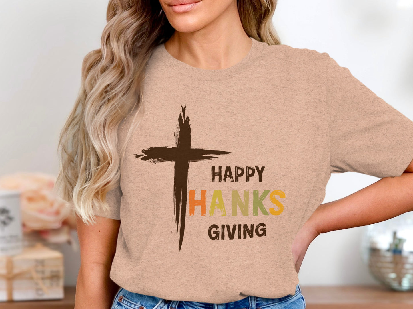 Happy Thanksgiving Graphic Tee Casual Shirt
