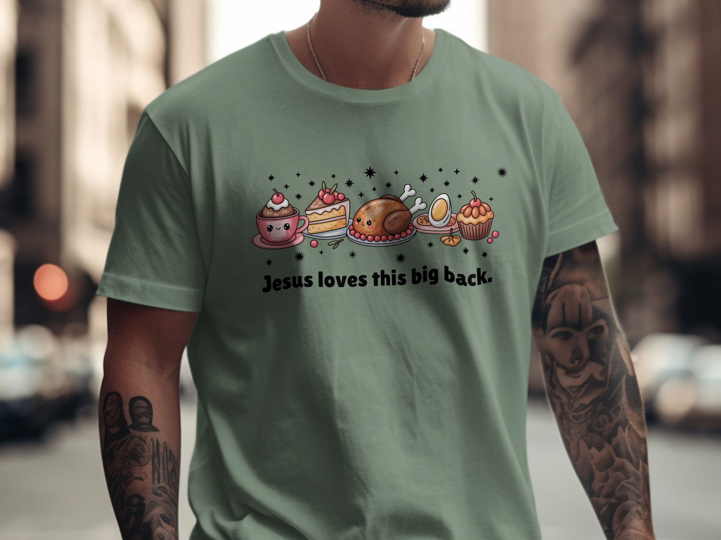 Jesus Loves This Big Back Unique Graphic T-Shirt