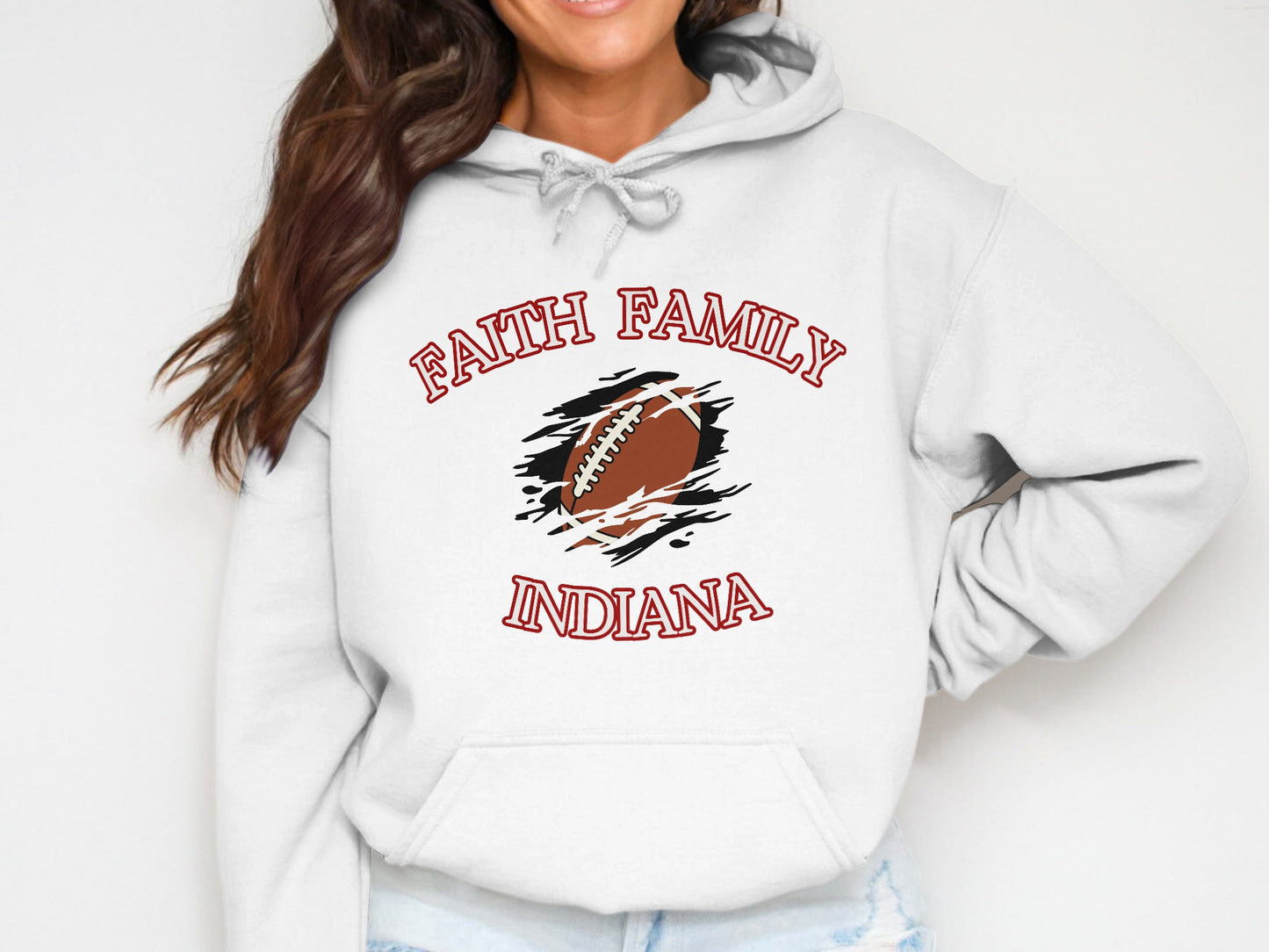 Faith Family Indiana Football Graphic Hoodie product type