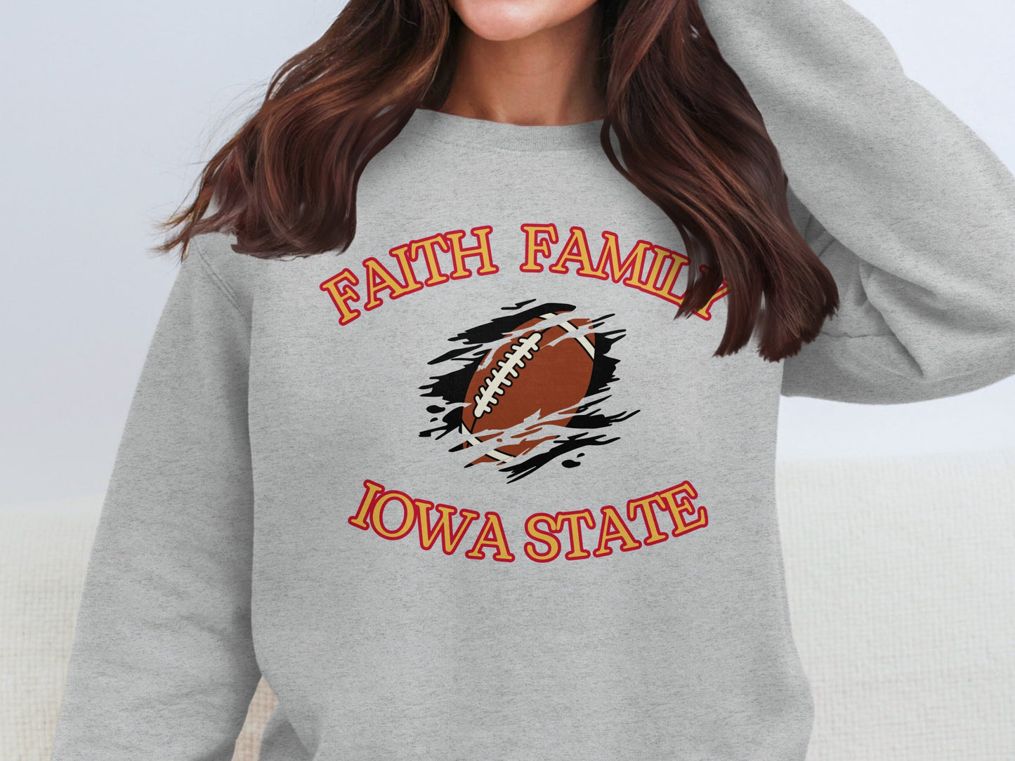 Faith Family Iowa State Football Sweatshirt Product