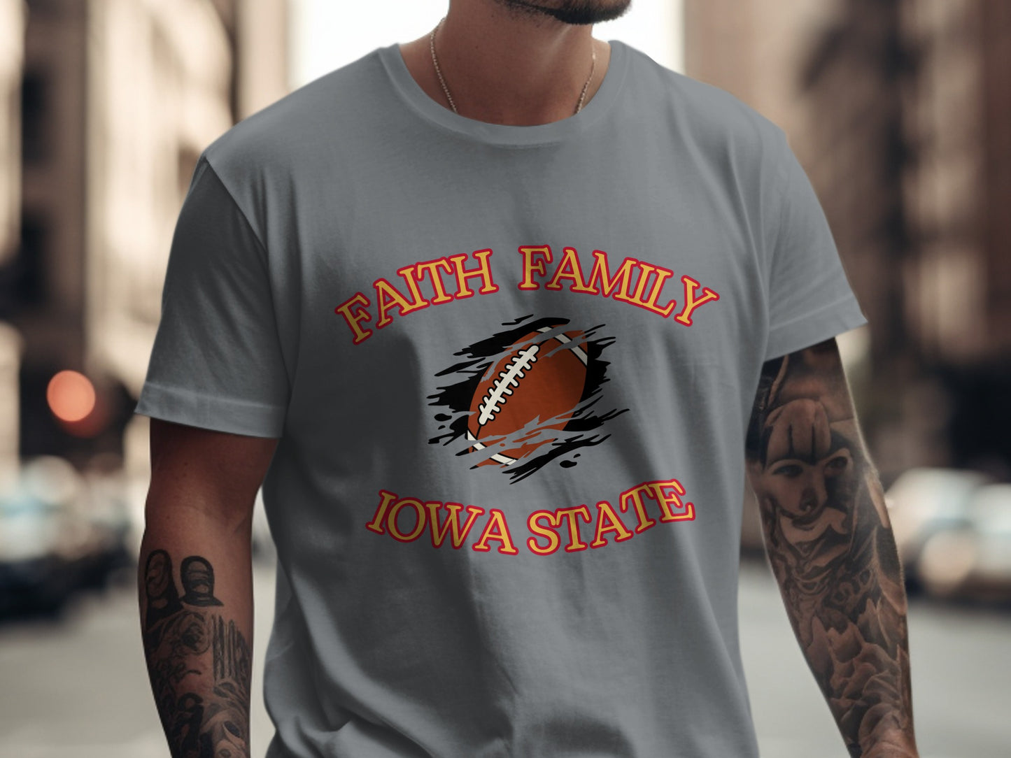 Faith Family Iowa State Football Themed Shirt