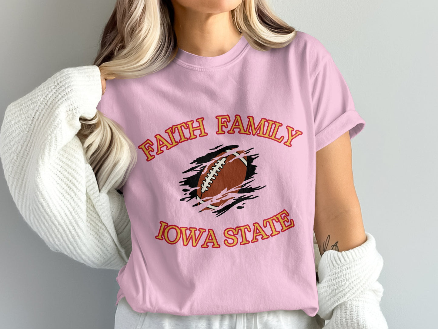 Faith Family Iowa State Football Graphic Tee