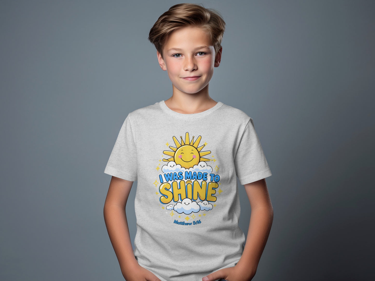 I Was Made to Shine Youth Graphic Tee Shirt Product
