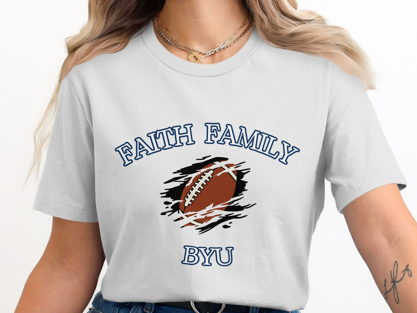 Faith Family BYU Football Graphic Tee