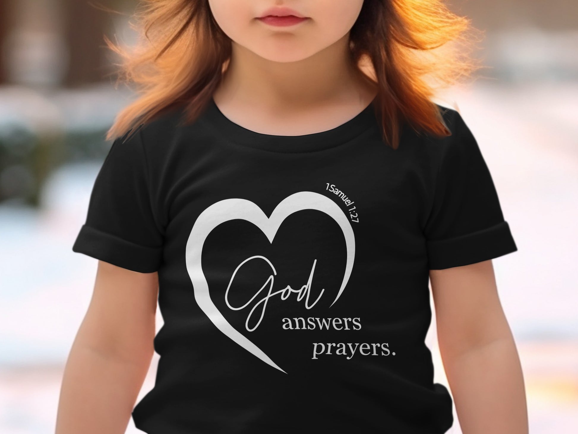 God Answers Prayers Heart Design Shirt