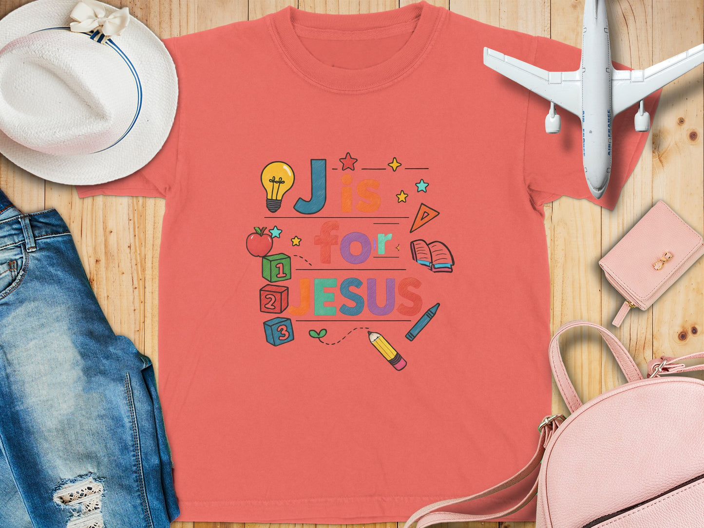 J is for Jesus Kids Educational T-Shirt