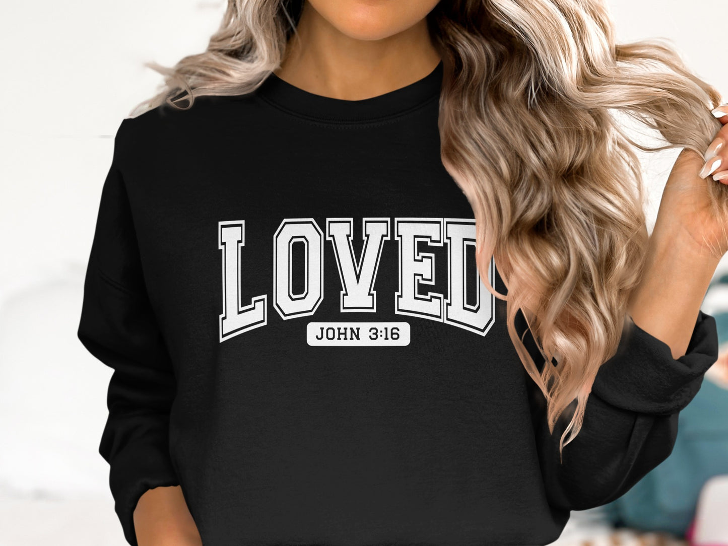 Loved John 3:16 Graphic Sweatshirt