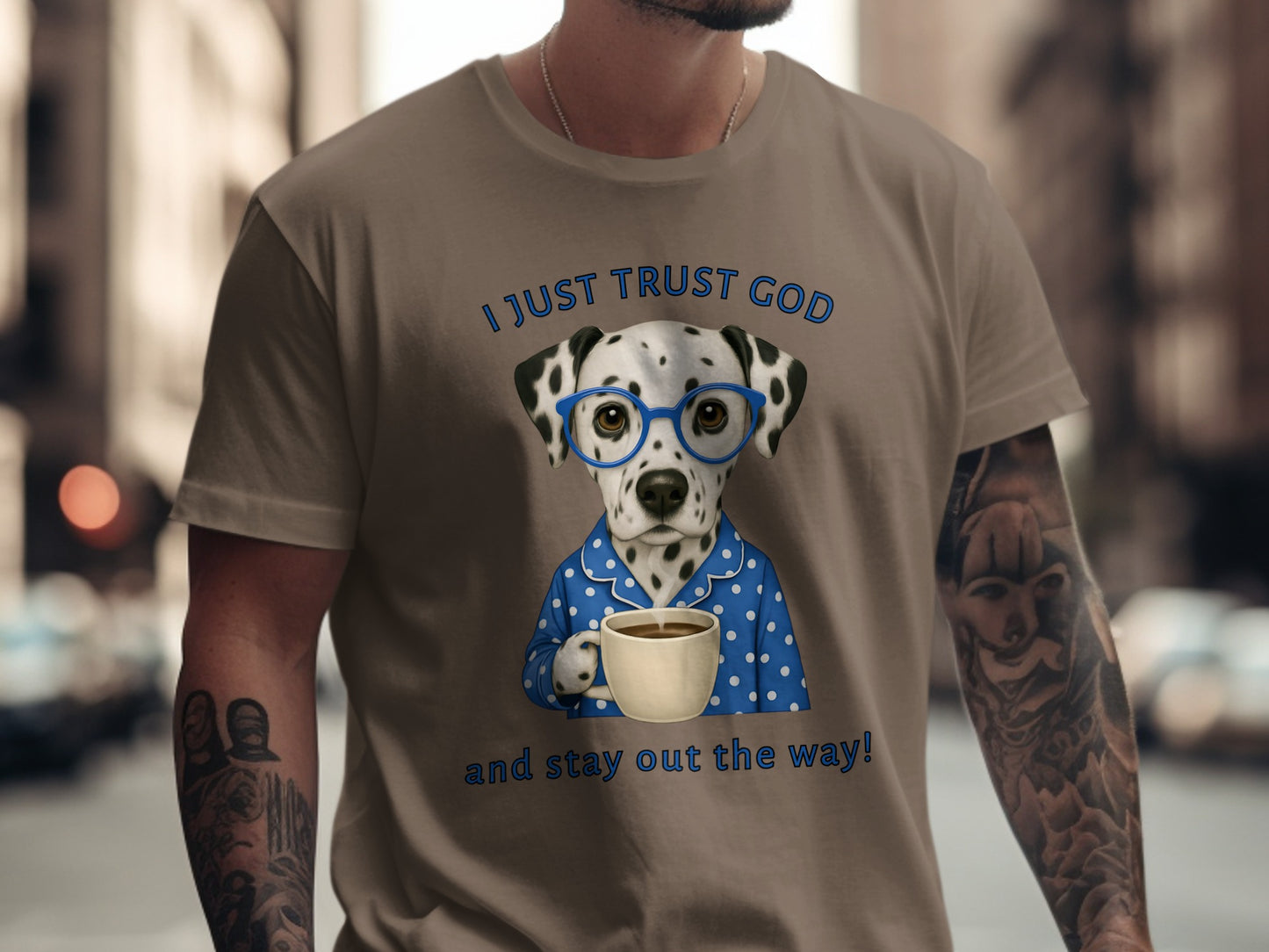 I Just Trust God Dalmatian Graphic T-shirt