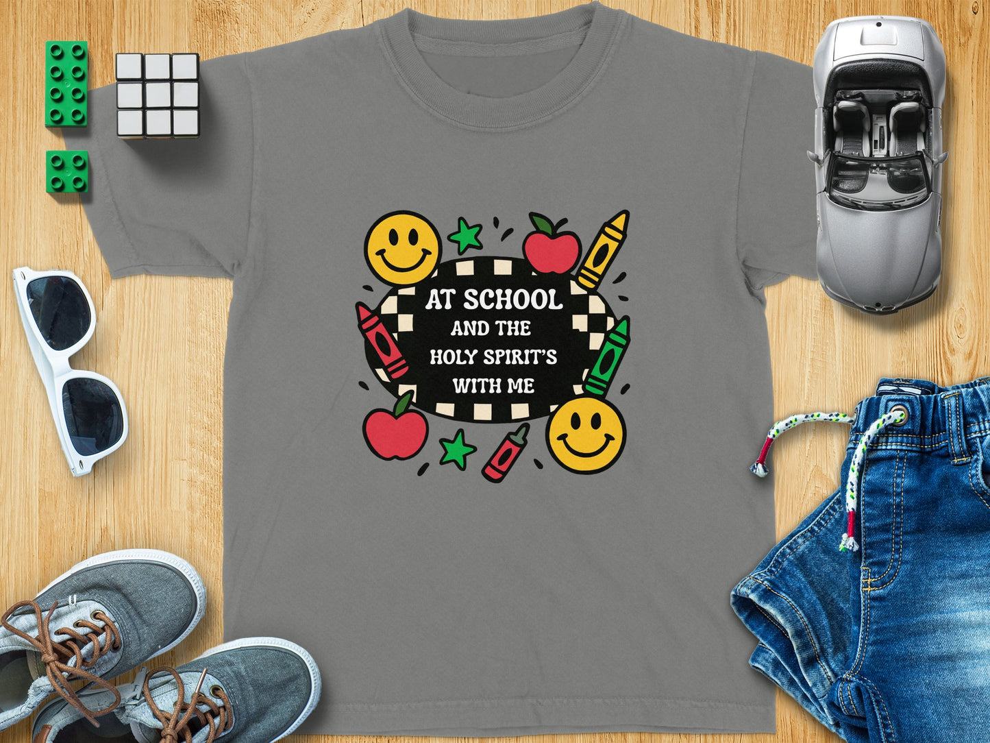 At School And The Holy Spirit's With Me Shirt