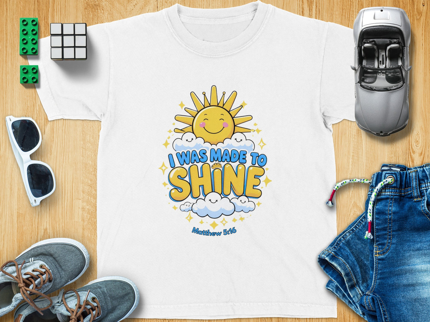 I Was Made To Shine Christian Kids Tshirt