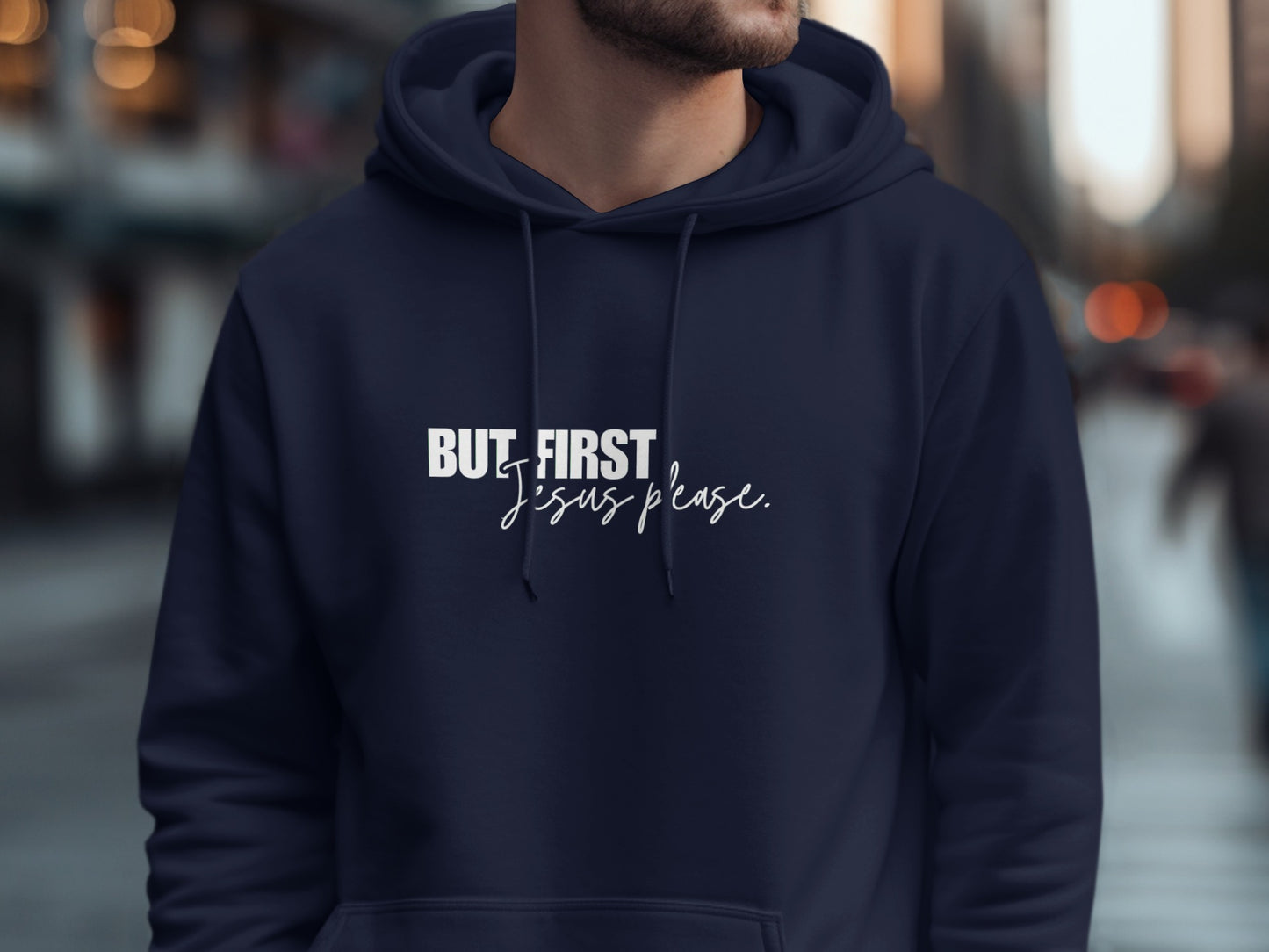 But First Jesus Please Quote Hoodie product