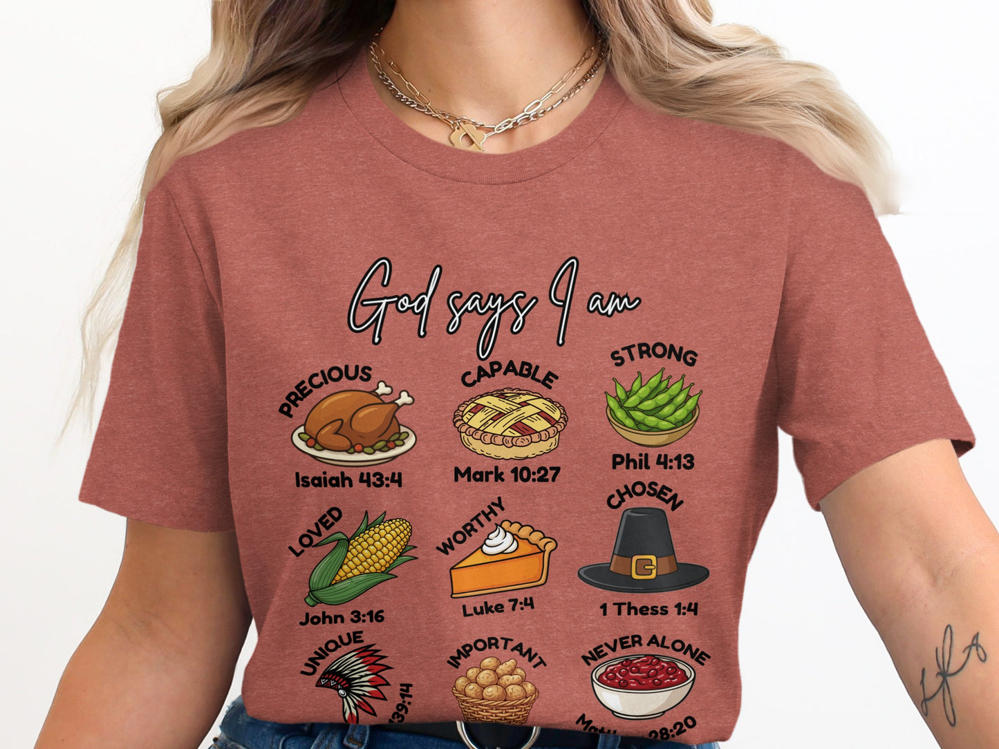 God Says I Am Precious Strong Loved Worthy Unique Tshirt