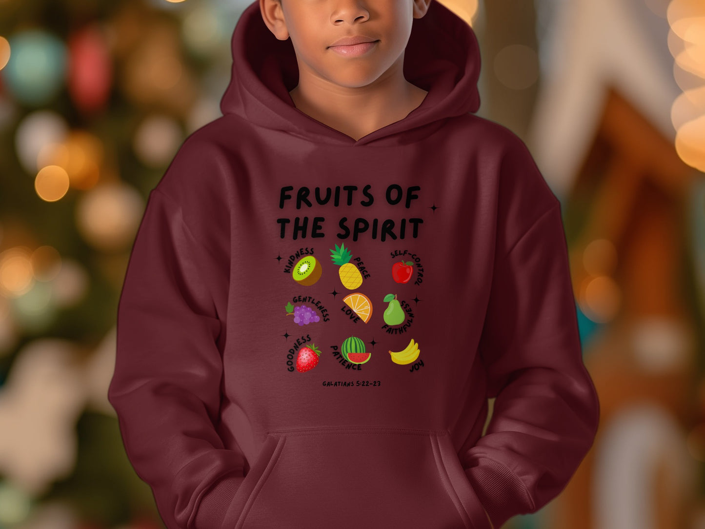 Fruits of The Spirit Hoodie with Colorful Graphics