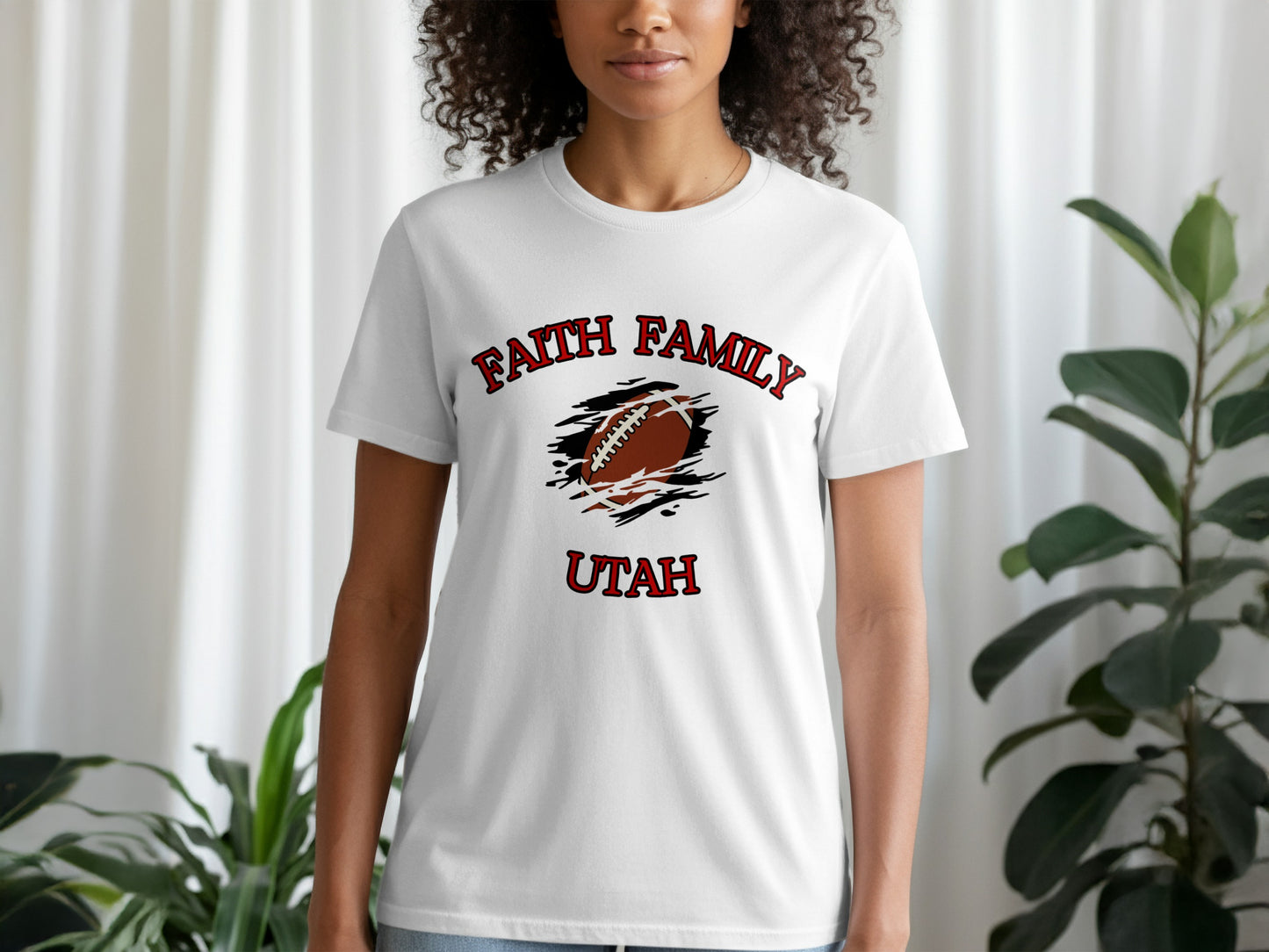 Faith Family Utah Football Graphic T-Shirt