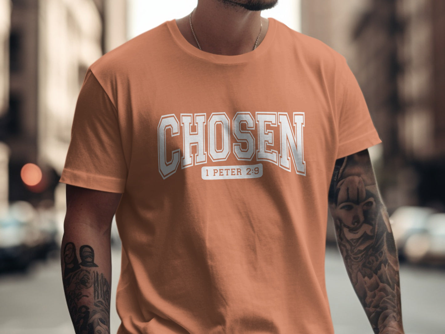Chosen Graphic T-Shirt with 1 Peter 2 9 Bible Verse
