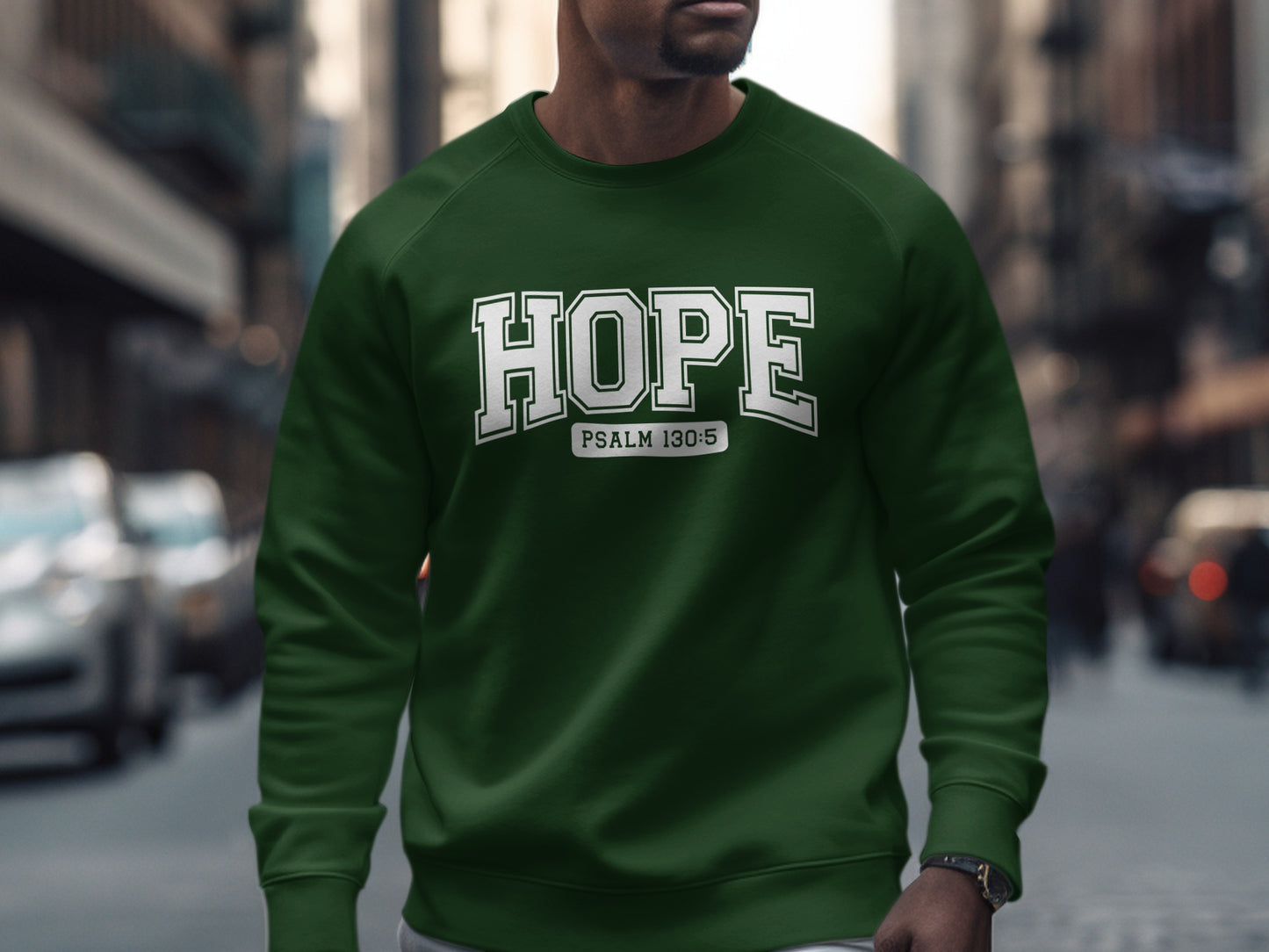 HOPE Psalm 130 5 Sweatshirt Statement Apparel