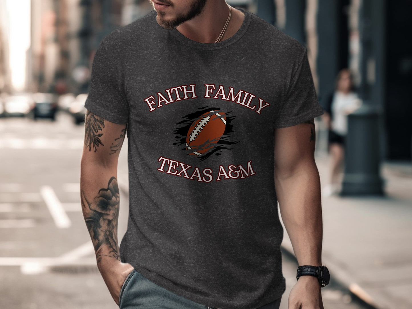 Faith Family Texas A&M Football Graphic T-shirt