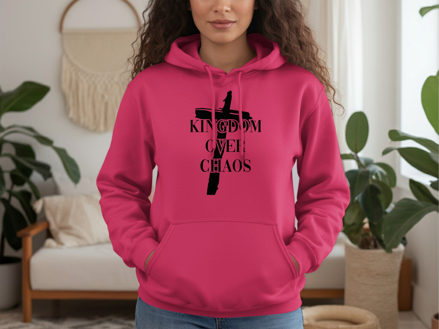 Kingdom Over Chaos Cross Hoodie