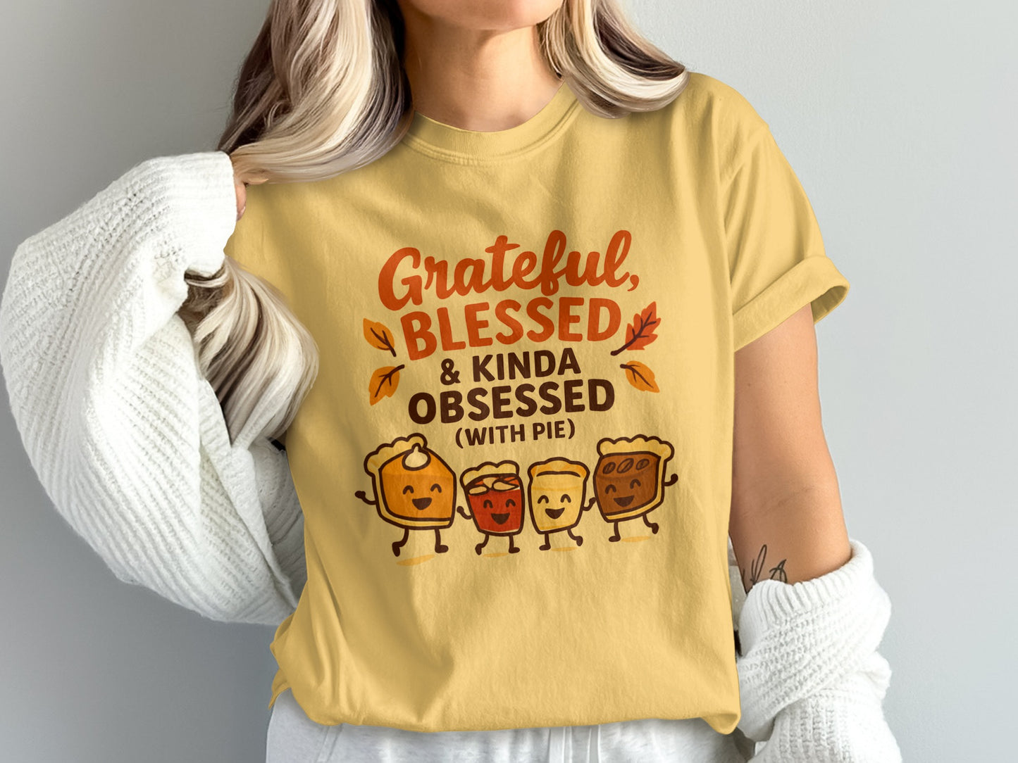 Grateful Blessed and Kinda Obsessed with Pie T-shirt