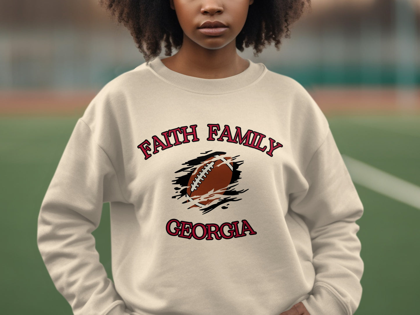 Faith Family Georgia Football Graphic Sweatshirt product