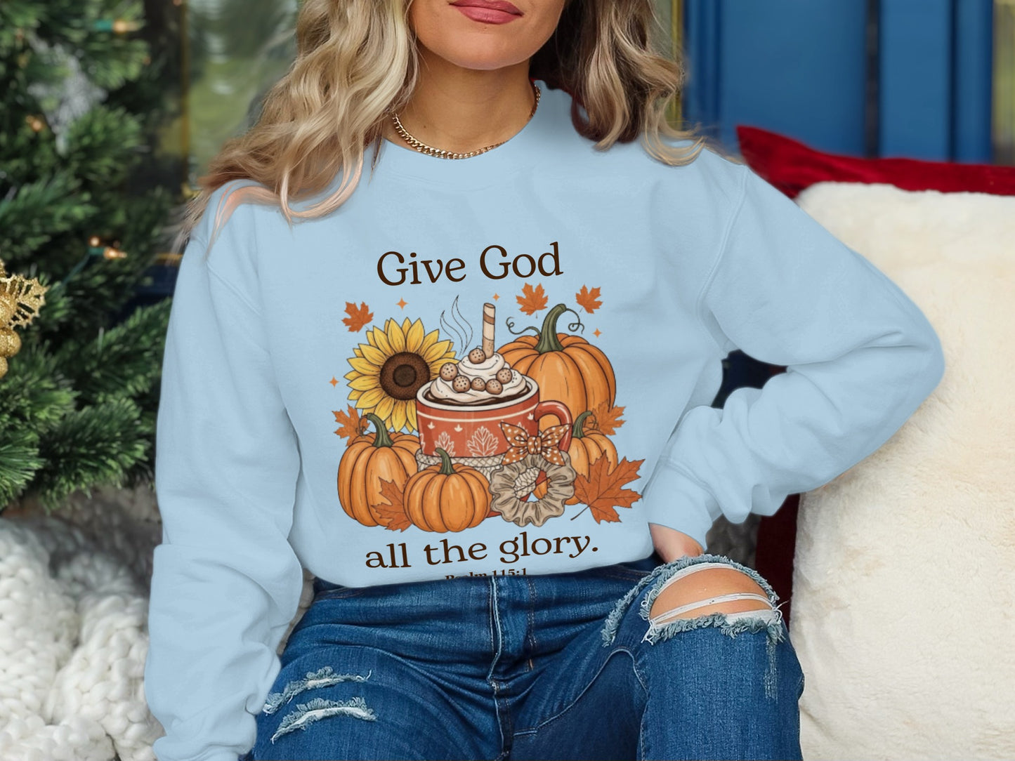 Give God All the Glory Autumn Sweatshirt Product