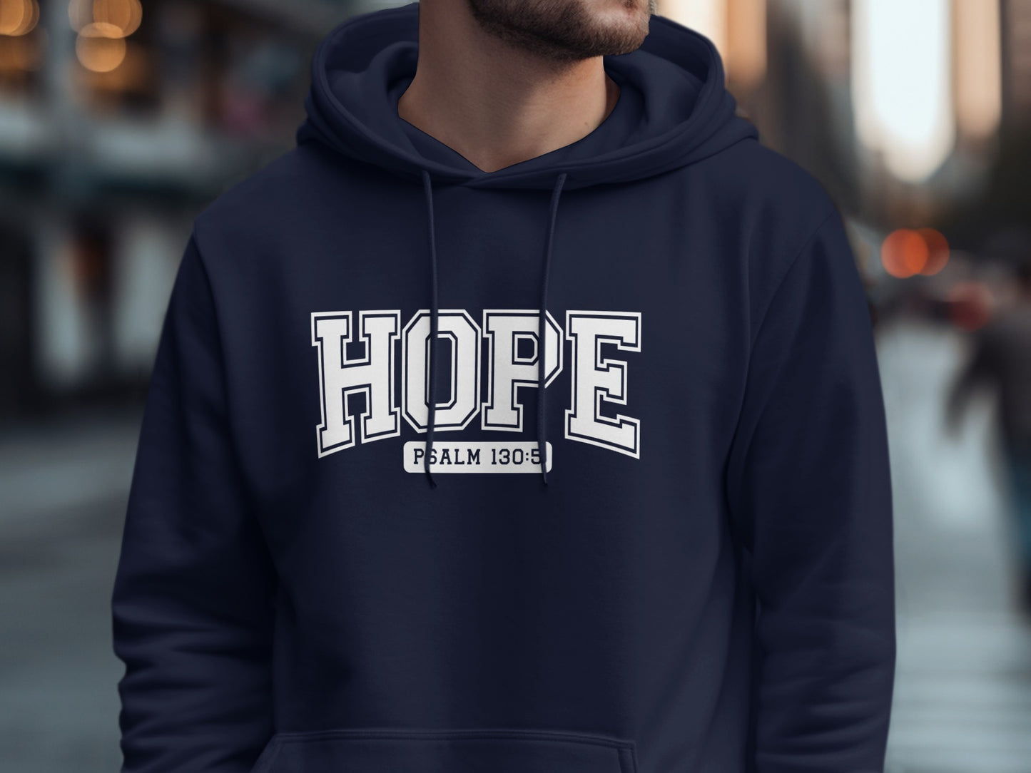 HOPE Psalm 130 5 Wear Your Faith with Confidence Hoodie