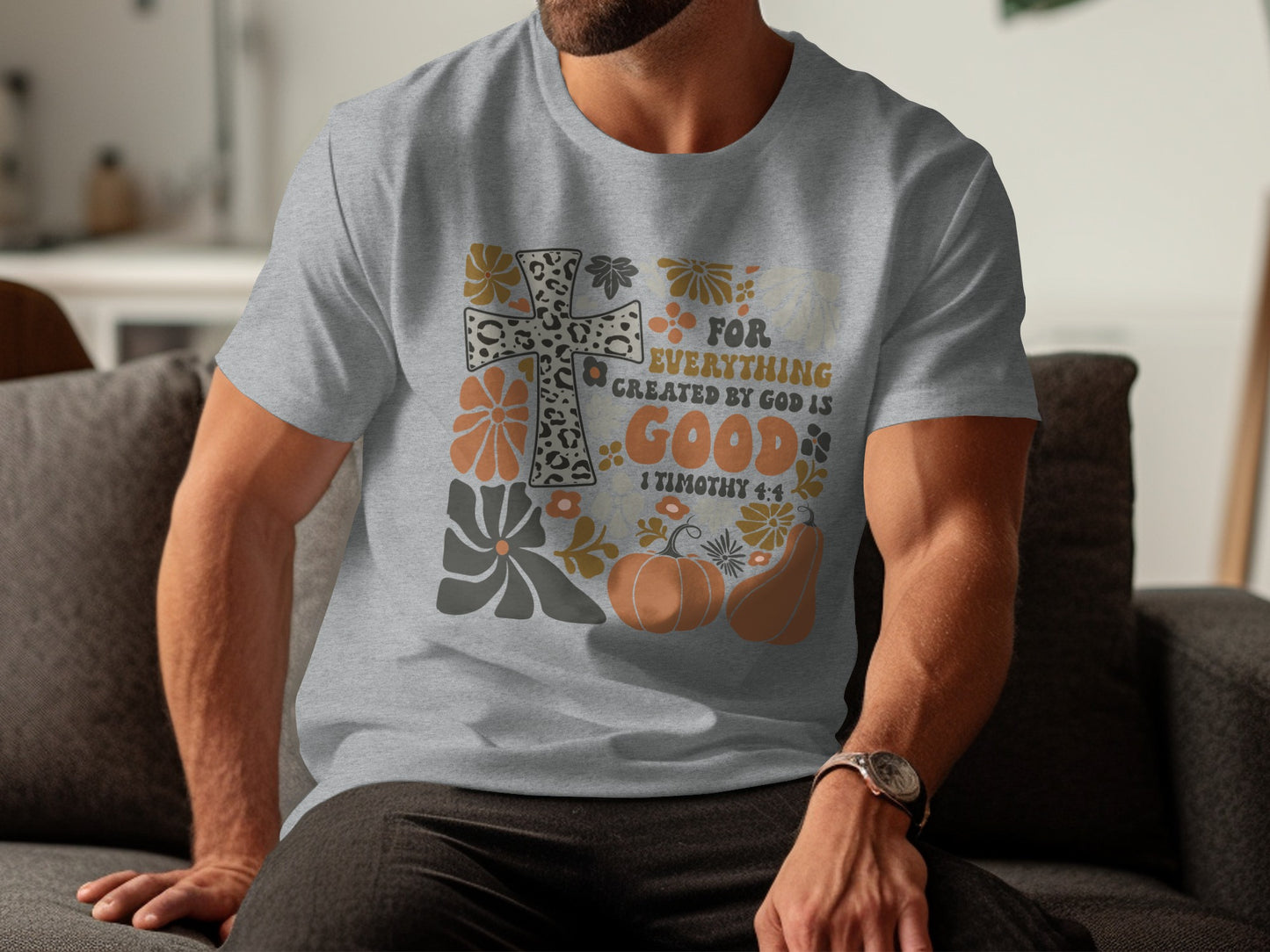 Inspirational Faith Quote with Cross Design Shirt
